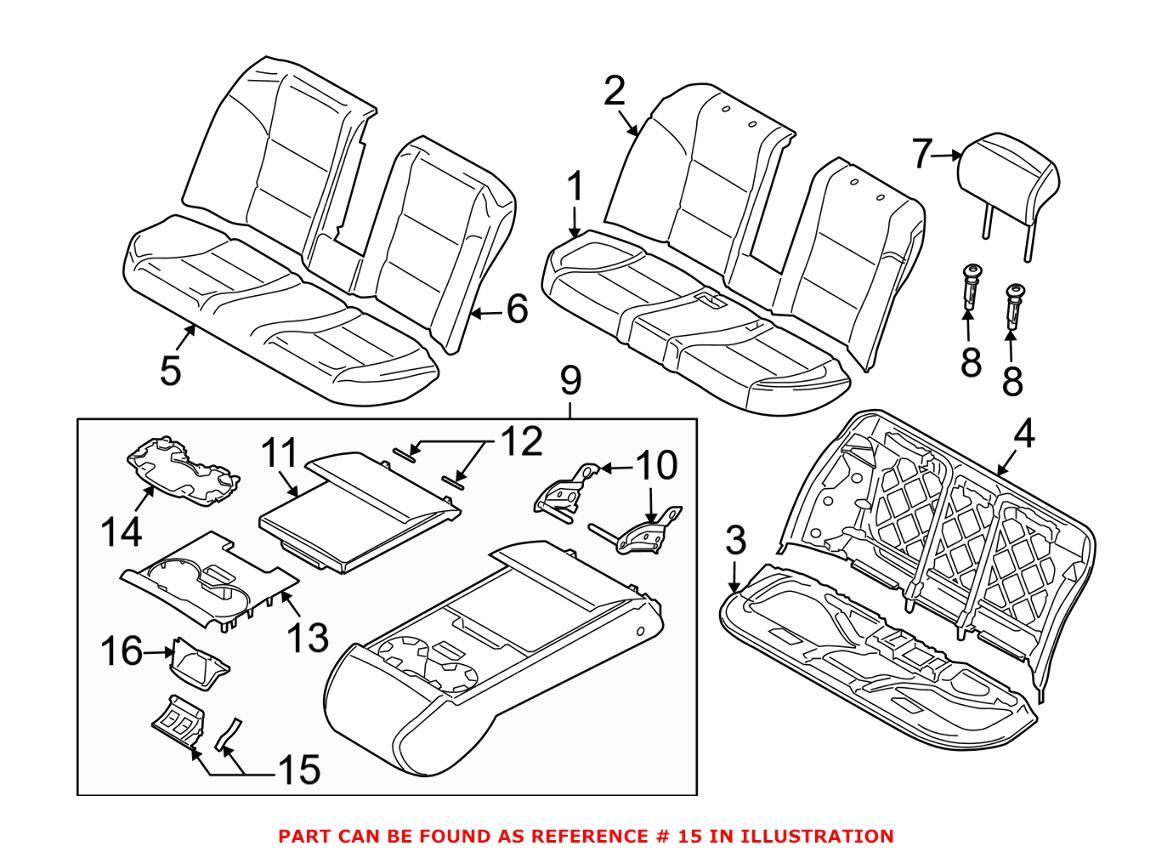 BMW Armrest Release - Rear 52207135822